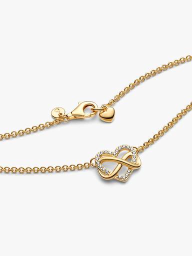 Szikrázó végtelenjel szív collier nyaklánc
