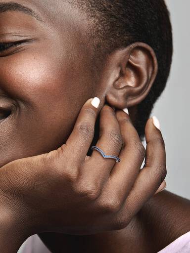 Pandora Timeless kék ragyogó kívánság gyűrű