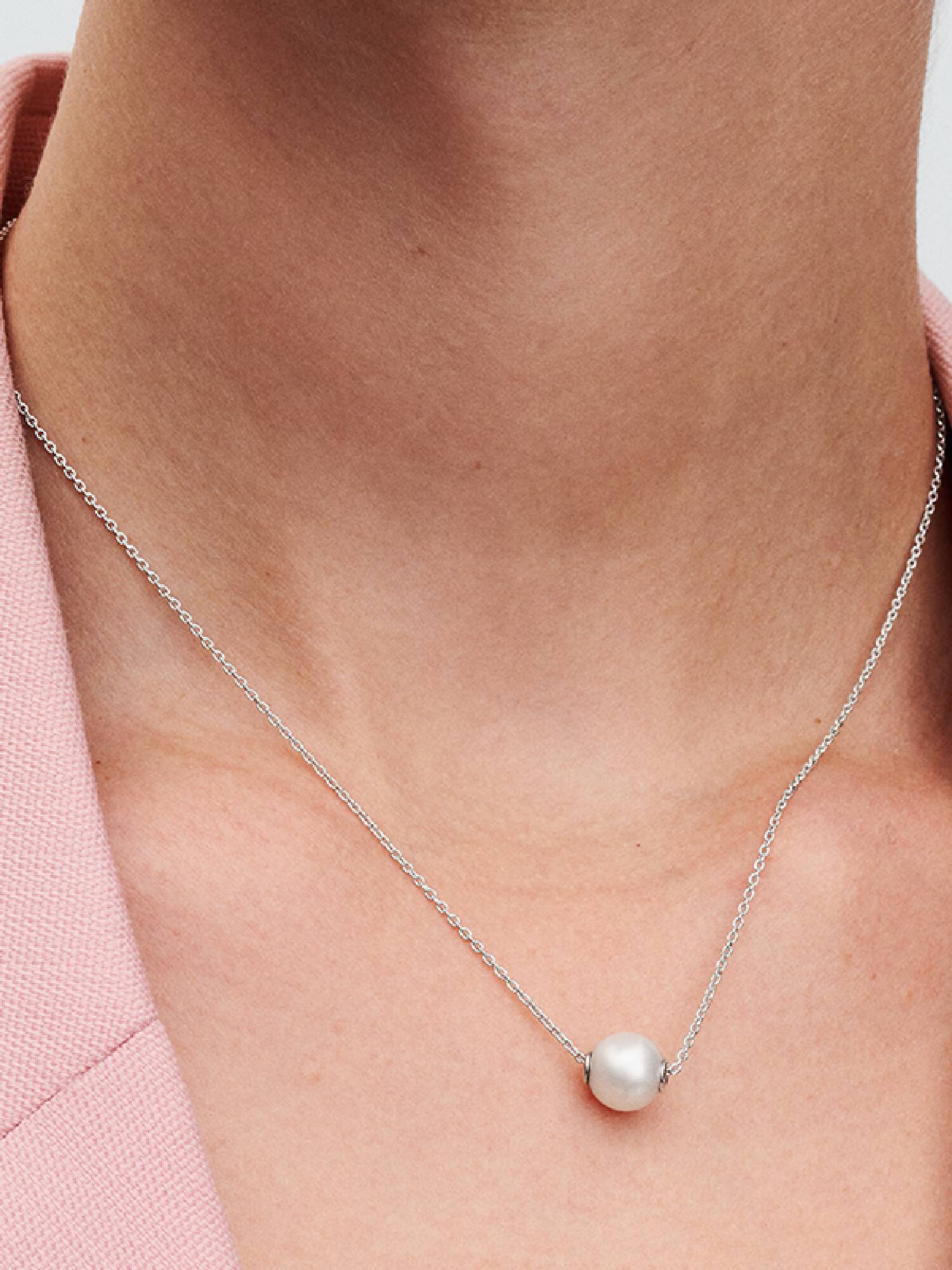Kezelt édesvízi tenyésztett gyöngyös collier nyaklánc