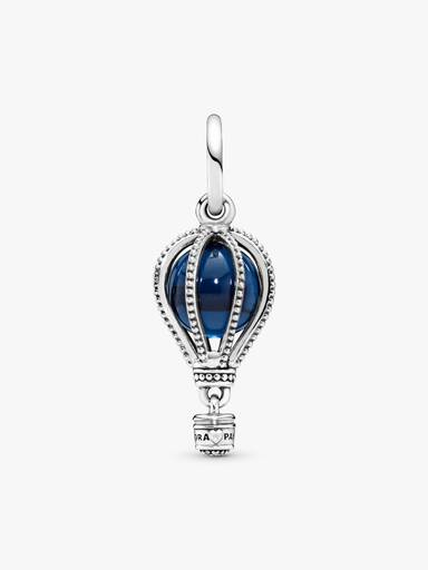 Kék hőlégballon charm
