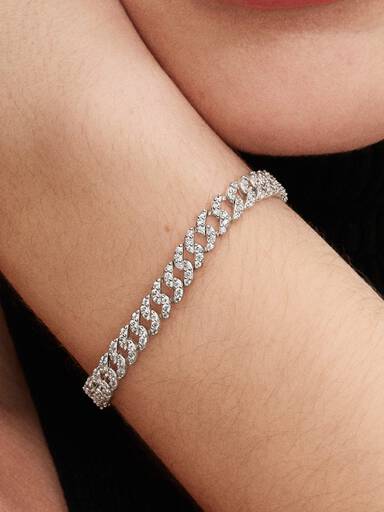 Pandora Timeless Pavé kubai láncos karkötő