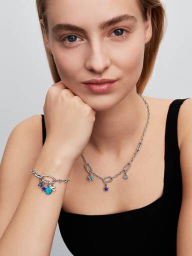 Kék horgony mini függő charm