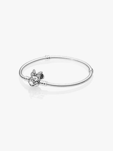 Disney, Pandora Moments kígyólánc karkötő Pavé Minnie Egér zárral