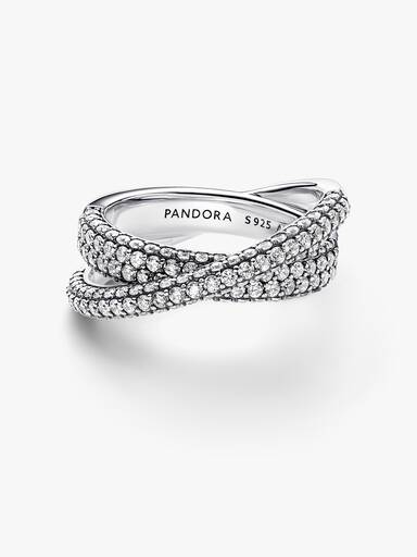 Pandora Timeless Összefonódó pavé karikagyűrű