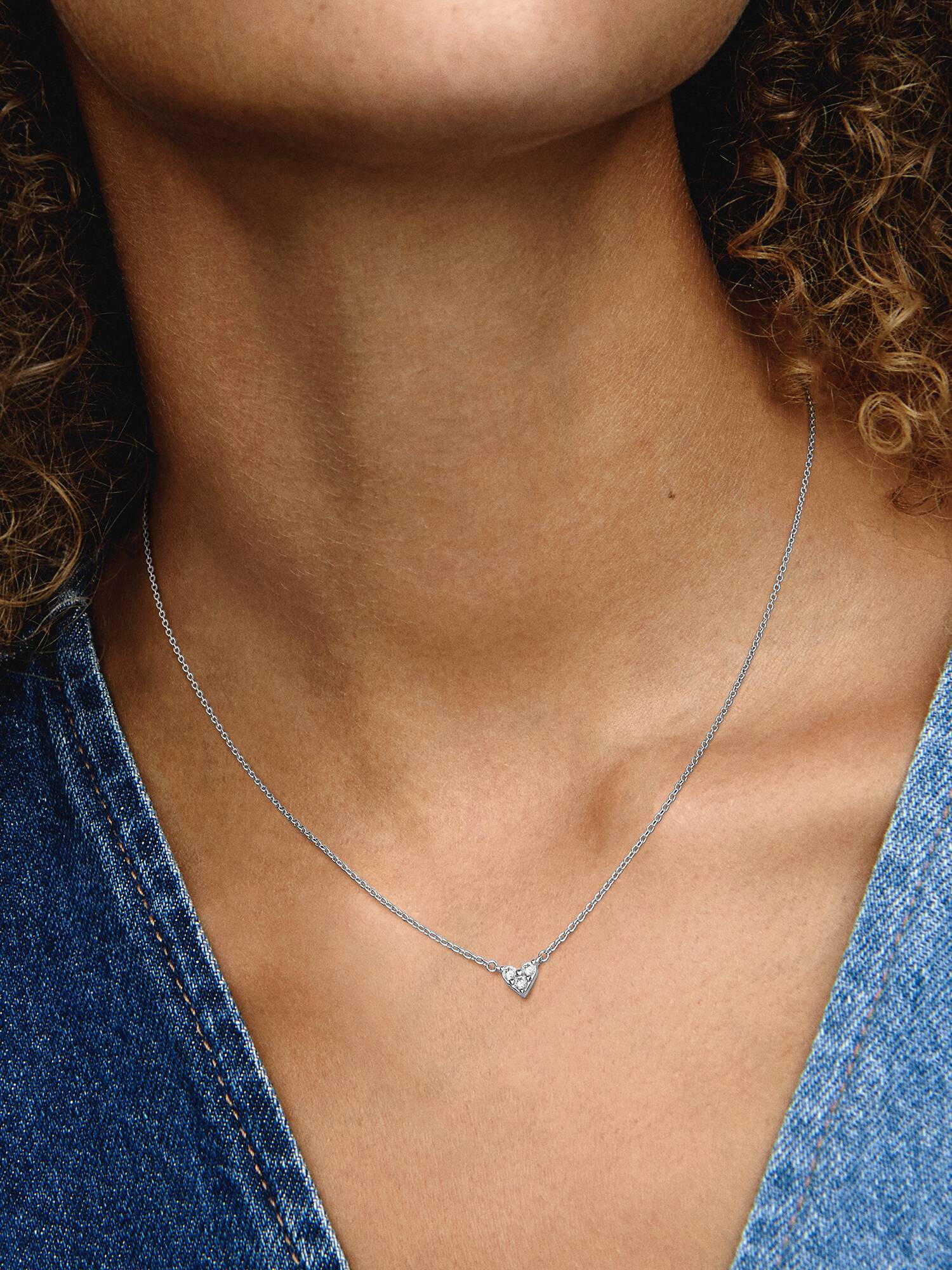 Tripla köves szív collier nyaklánc