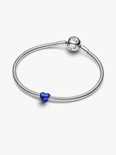 Kék szív mini charm