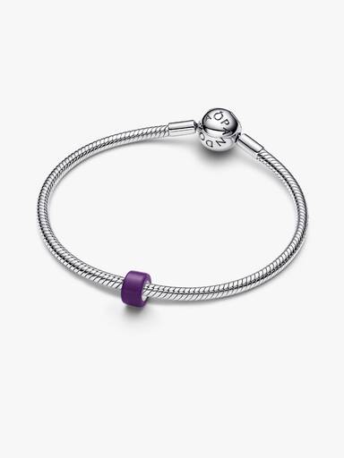 Lila muranói üveg mini charm