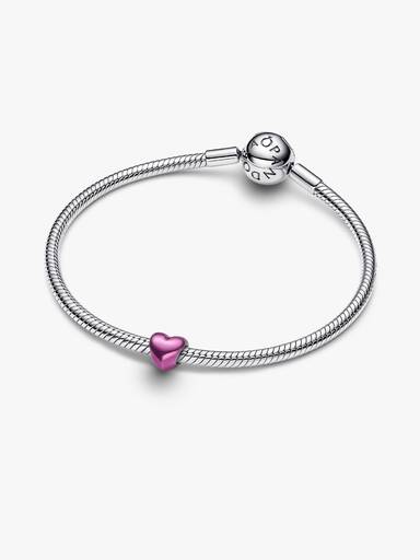 Rózsaszín szív mini charm
