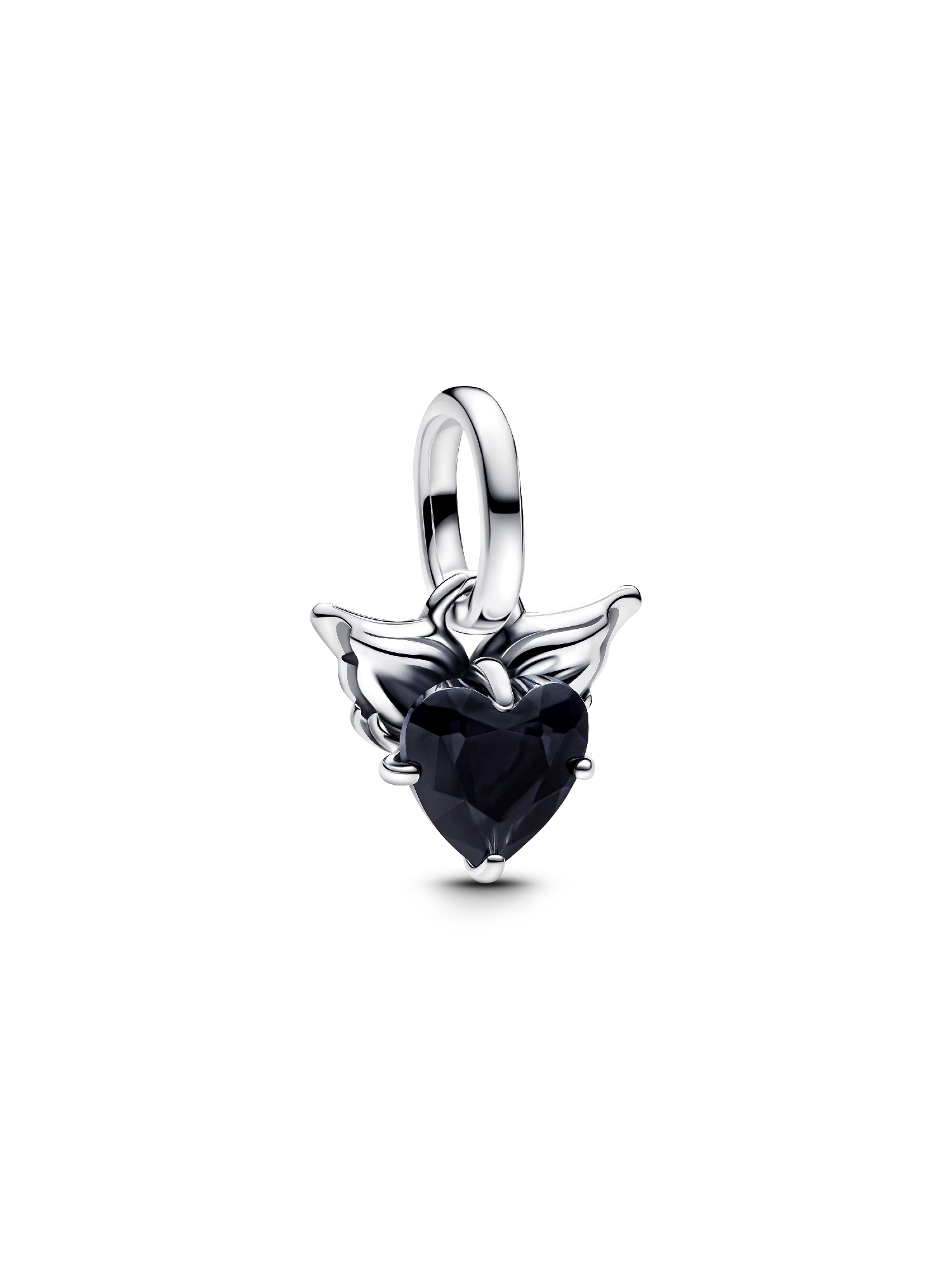 Szárnyas szív mini függő charm
