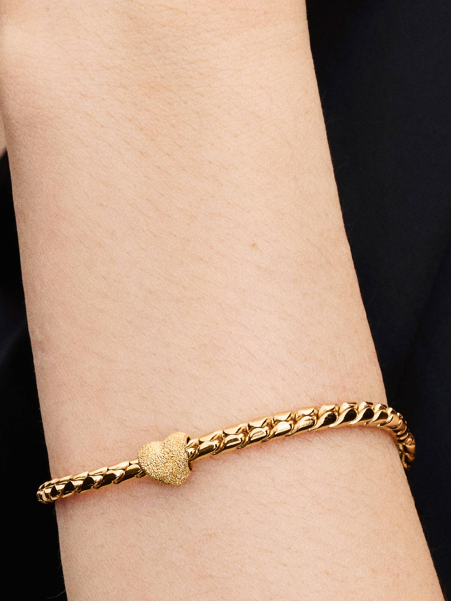 Texturált szív mini charm