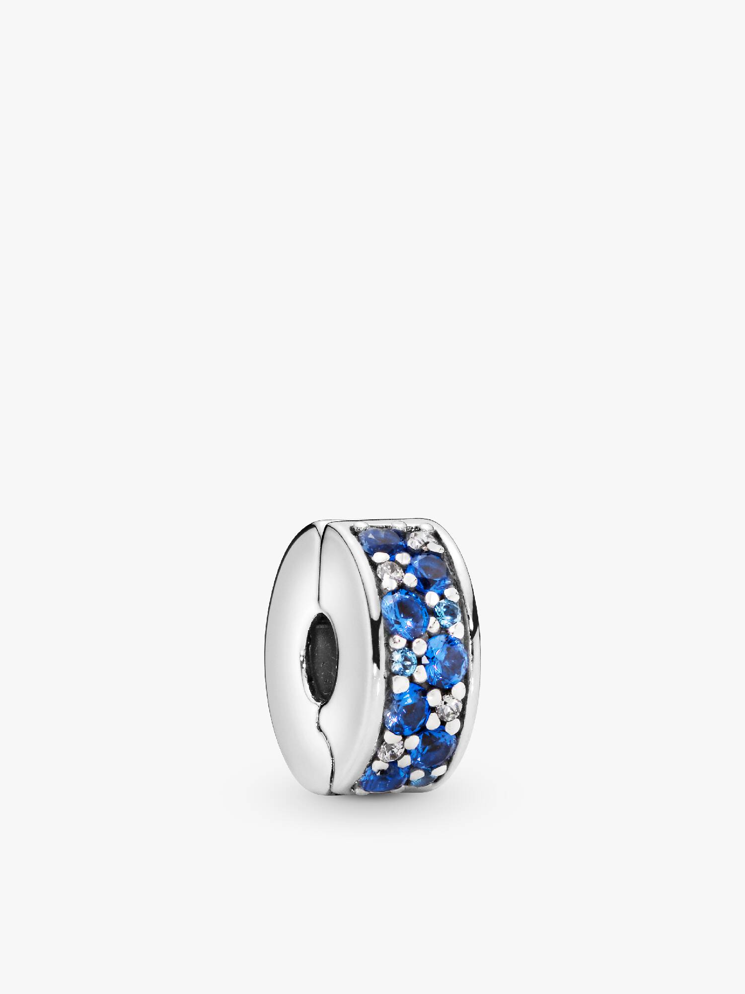 Kék pavé klip charm