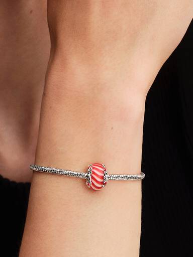 Cukorka muranói üveg charm