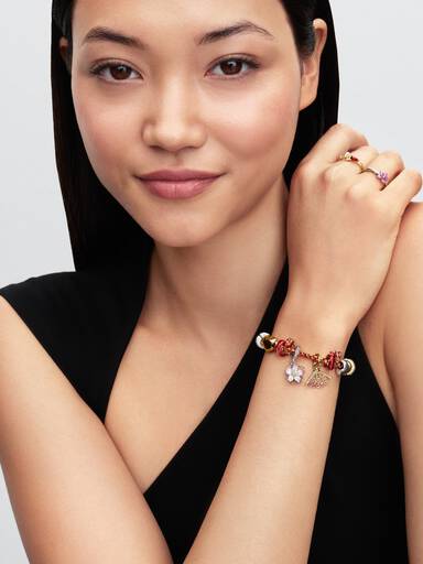 Disney Mulan cseresznyevirág gyűrű, Platina bevonat