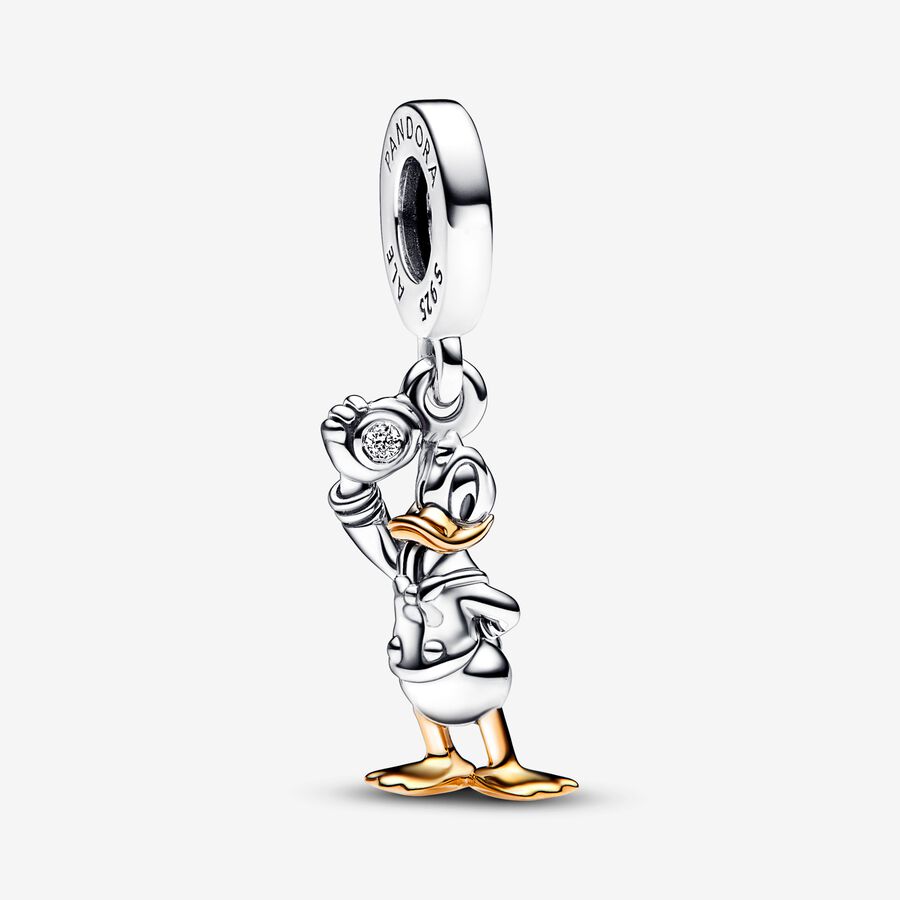 Disney 100. évfordulós Donald kacsa függő charm 0,009 karátos, laboratóriumban növesztett gyémánttal image number 0