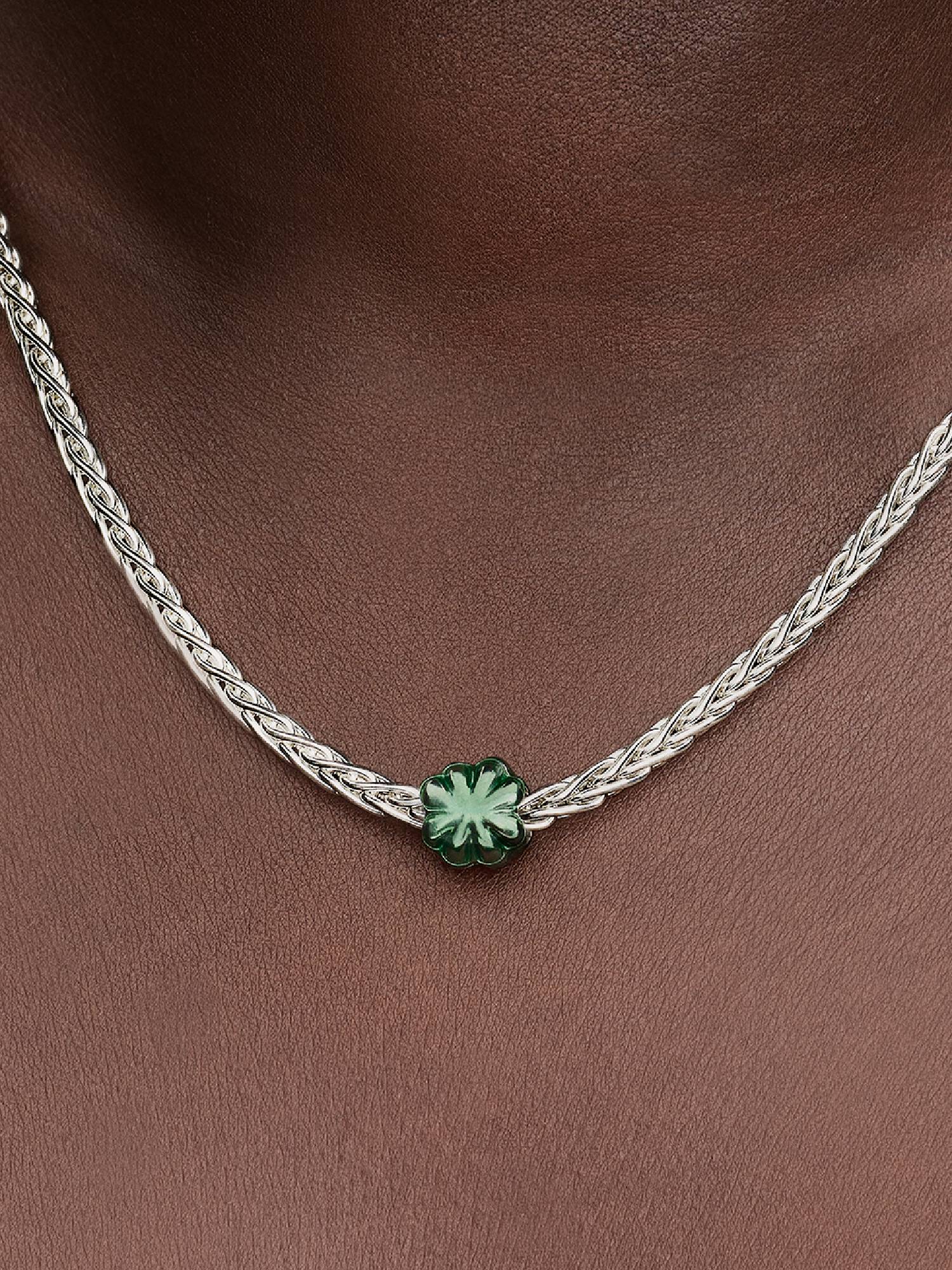 Zöld lóhere mini charm