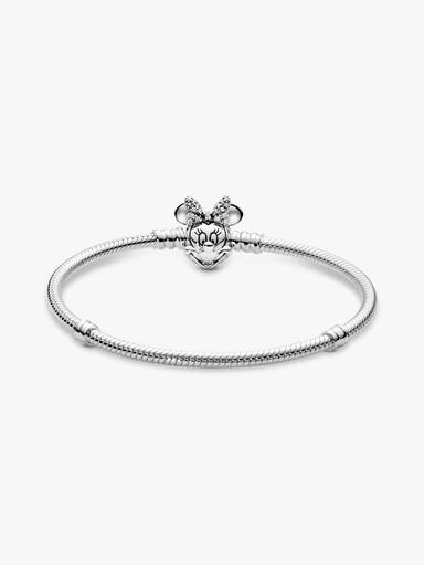 Disney, Pandora Moments kígyólánc karkötő Pavé Minnie Egér zárral