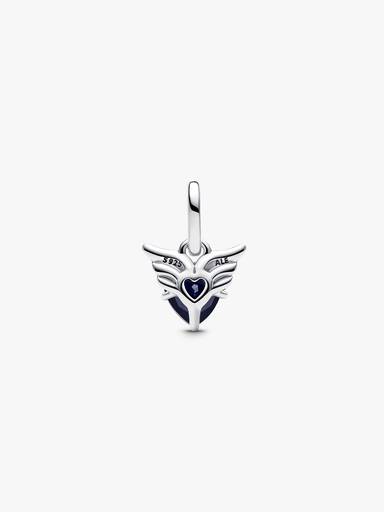 Szárnyas szív mini függő charm