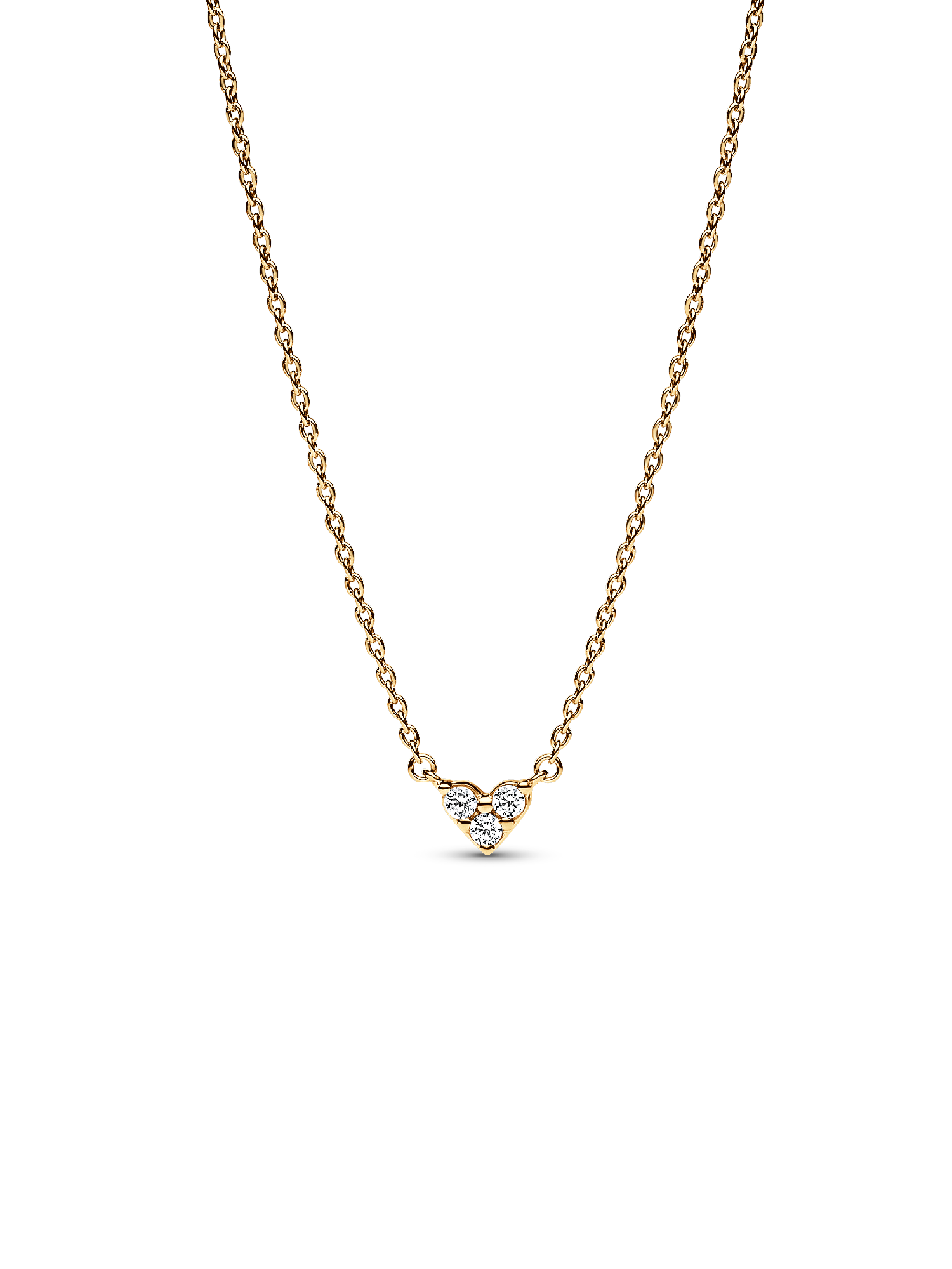 Tripla köves szív collier nyaklánc