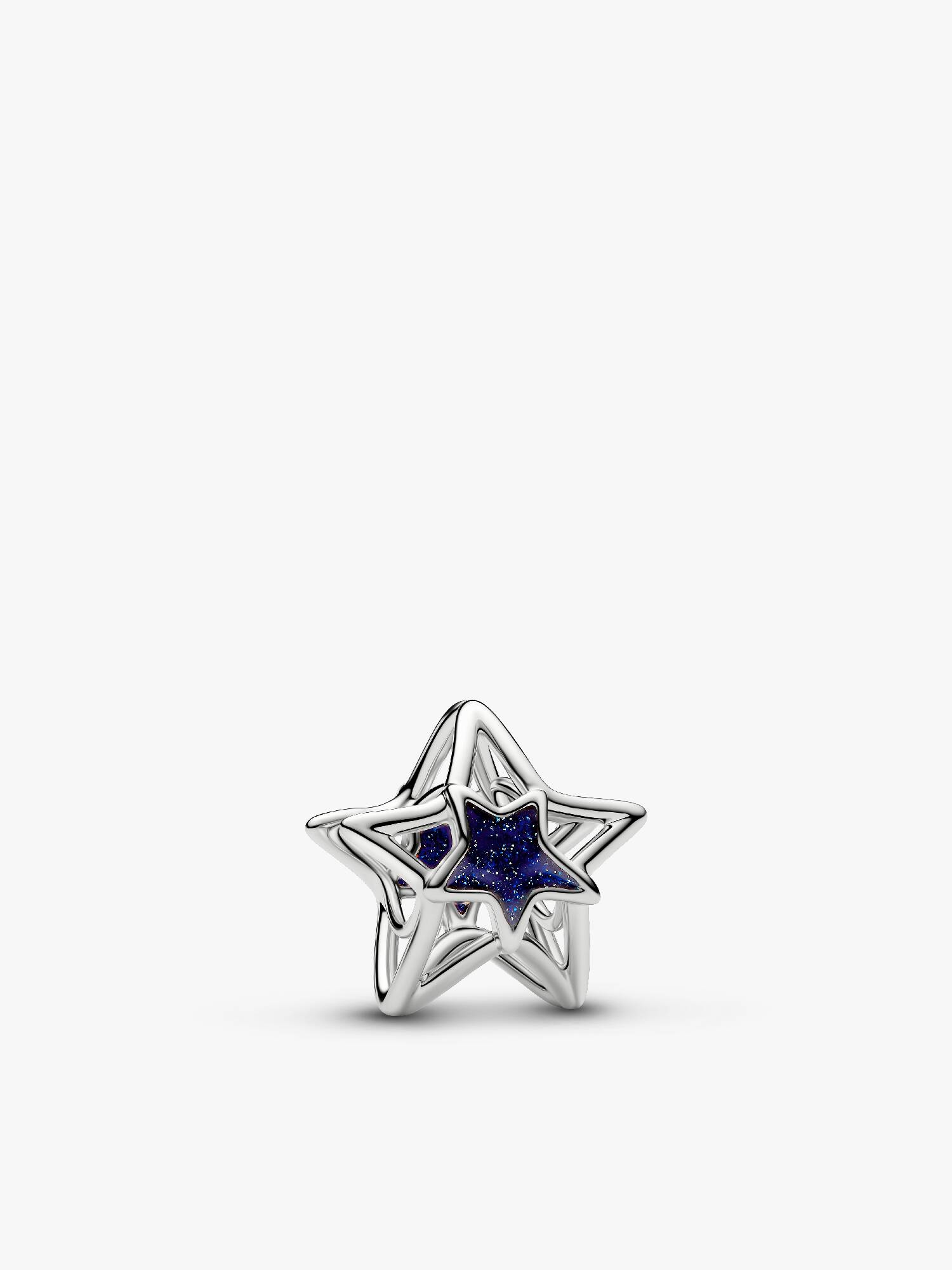 Csillag áttört charm, Platina bevonat   