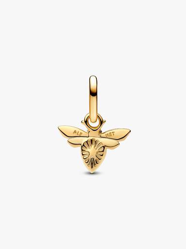 Fehér méh mini függő charm