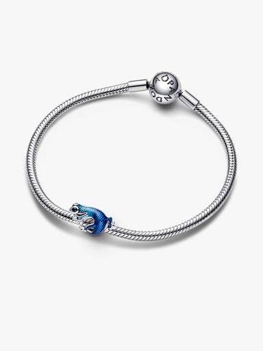 Metálkék gekkó charm