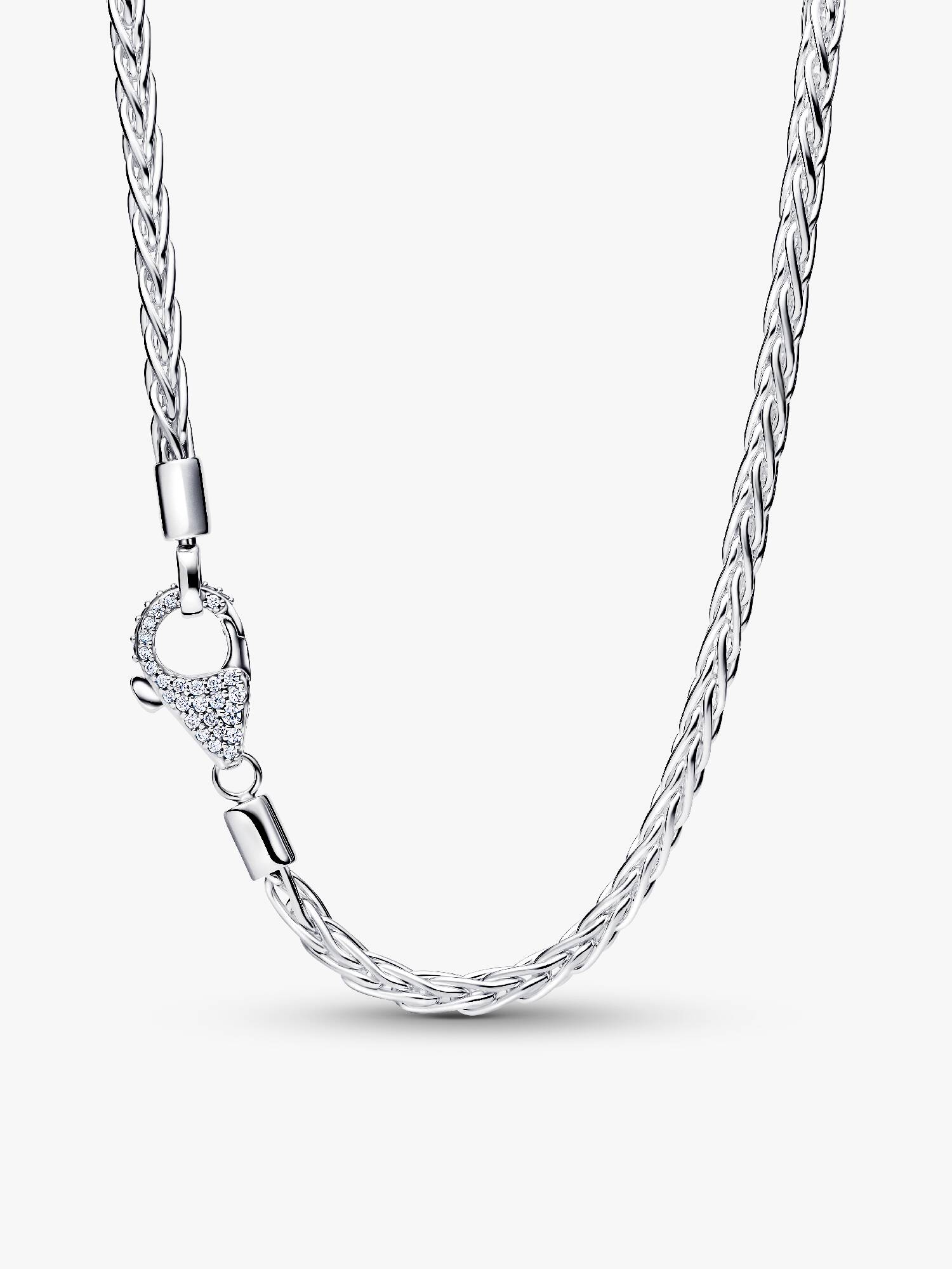 Pavé kapcsos rókafark láncos charm nyaklánc 