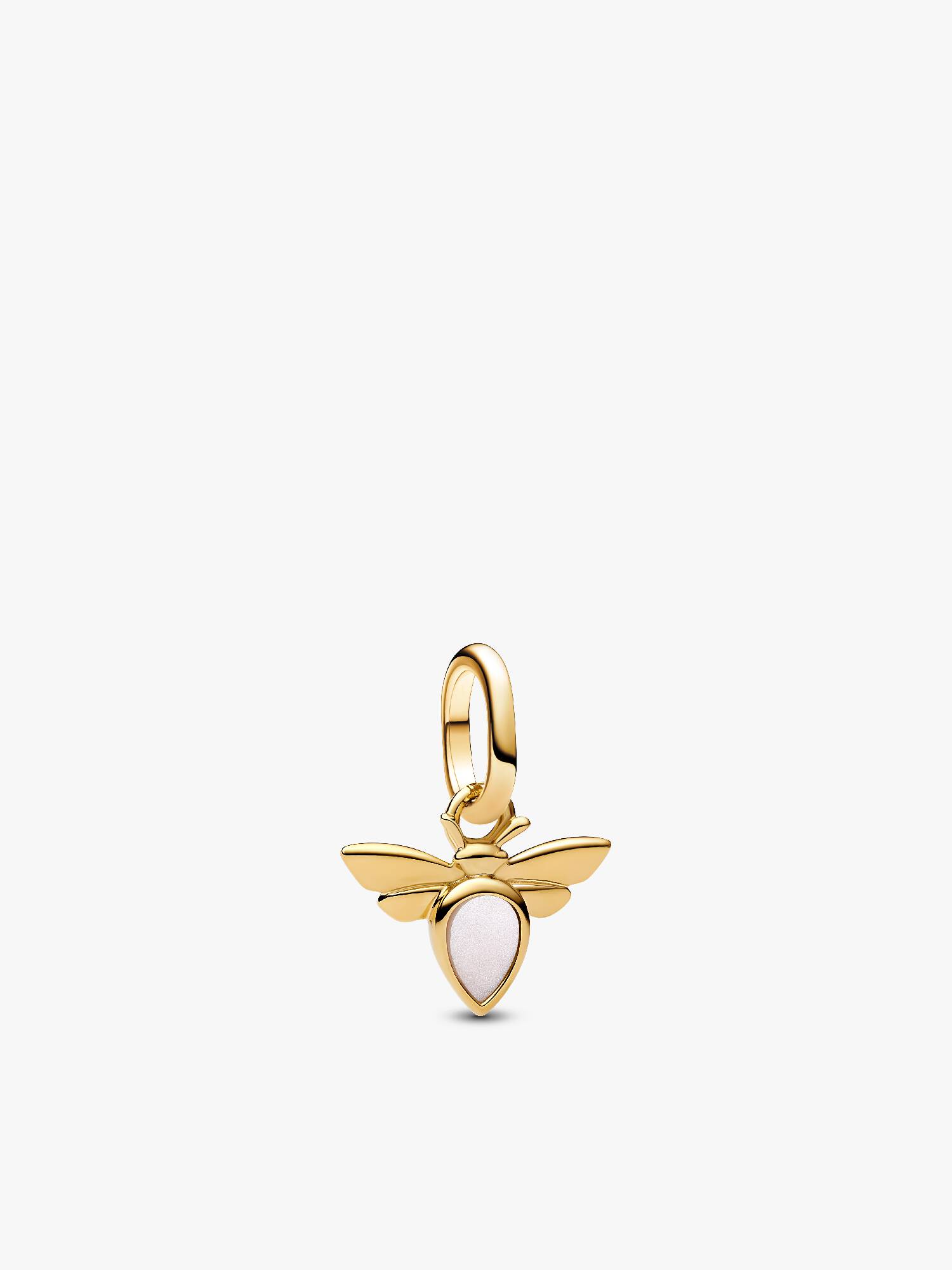 Fehér méh mini függő charm
