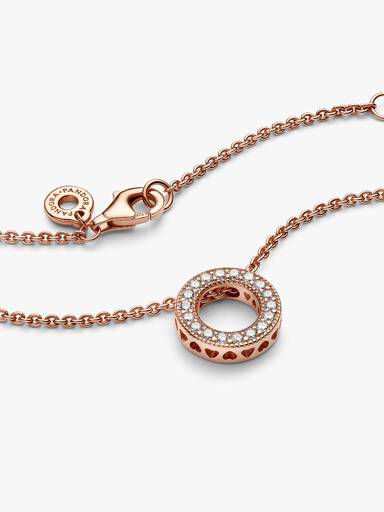 Pandora logó pavé karika collier nyaklánc