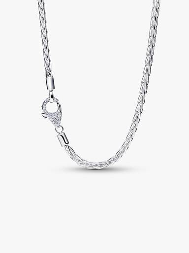 Pavé kapcsos rókafark láncos charm nyaklánc