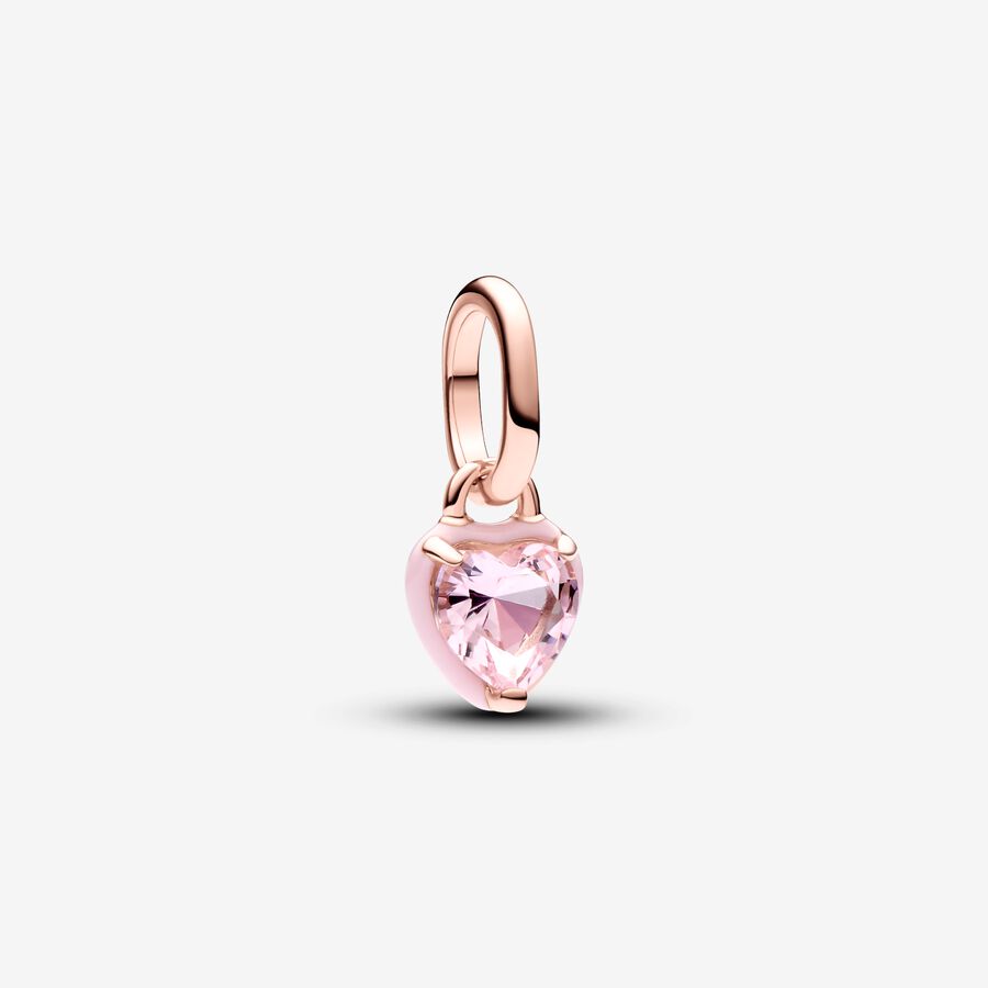 Pandora ME rózsaszín csakra szív mini függő charm image number 0