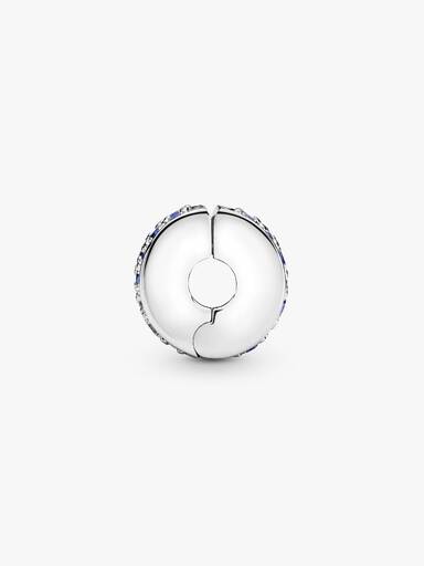 Kék pavé klip charm