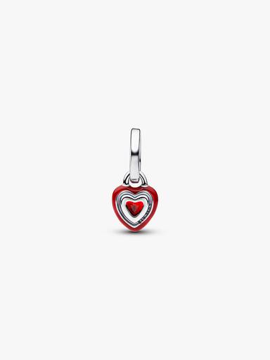 Vörös csakra szív mini függő charm