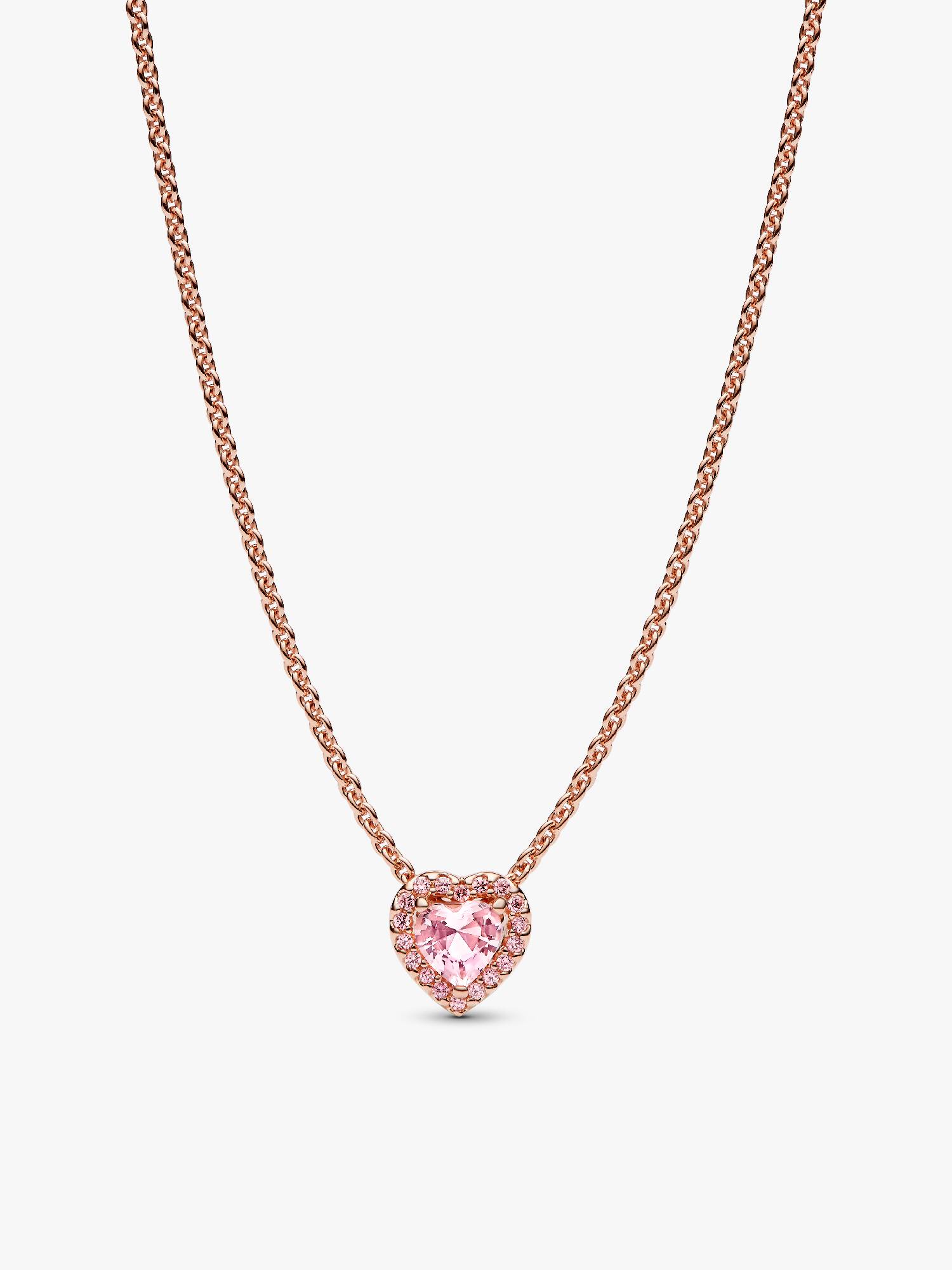Rózsaszín szív collier nyaklánc