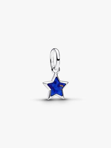 Kék csillag mini függő charm