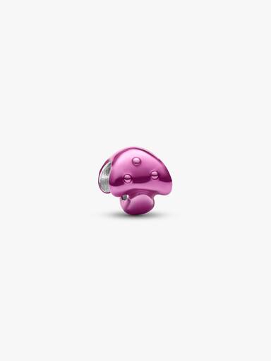 Rózsaszín gomba mini charm