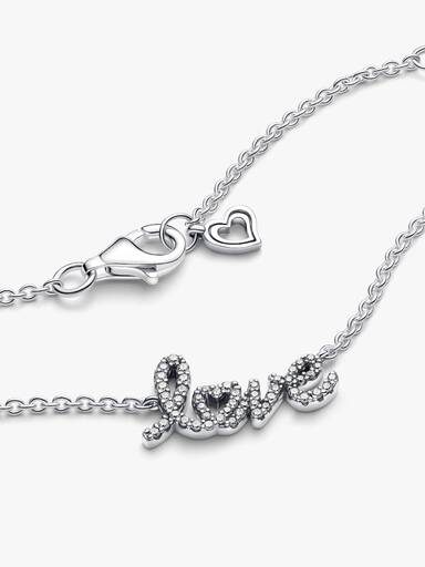 Szikrázó írott betűs love felirat collier nyaklánc