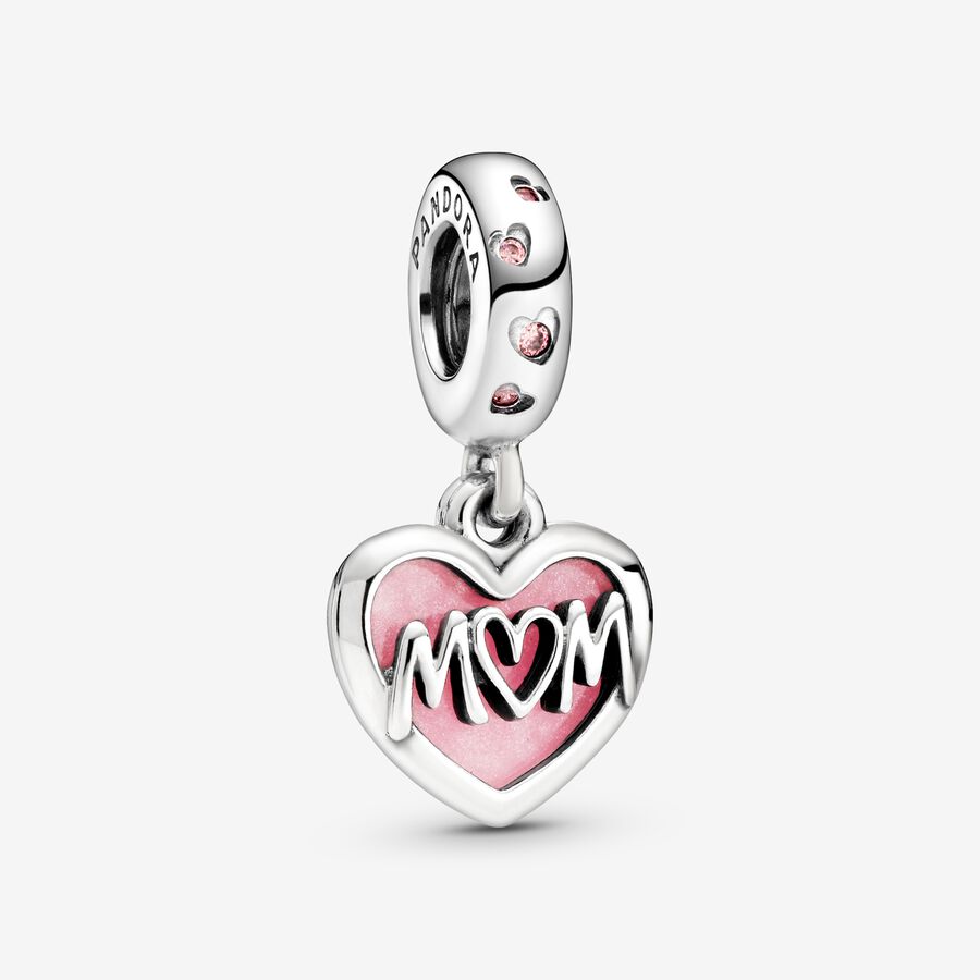 Anya feliratú szív alakú függő charm image number 0