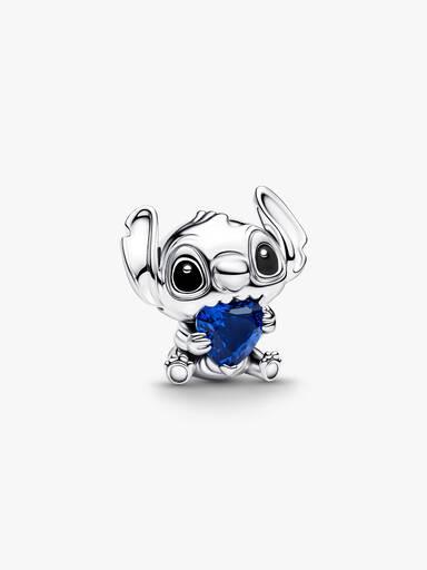 Disney Stitch kék szív charm