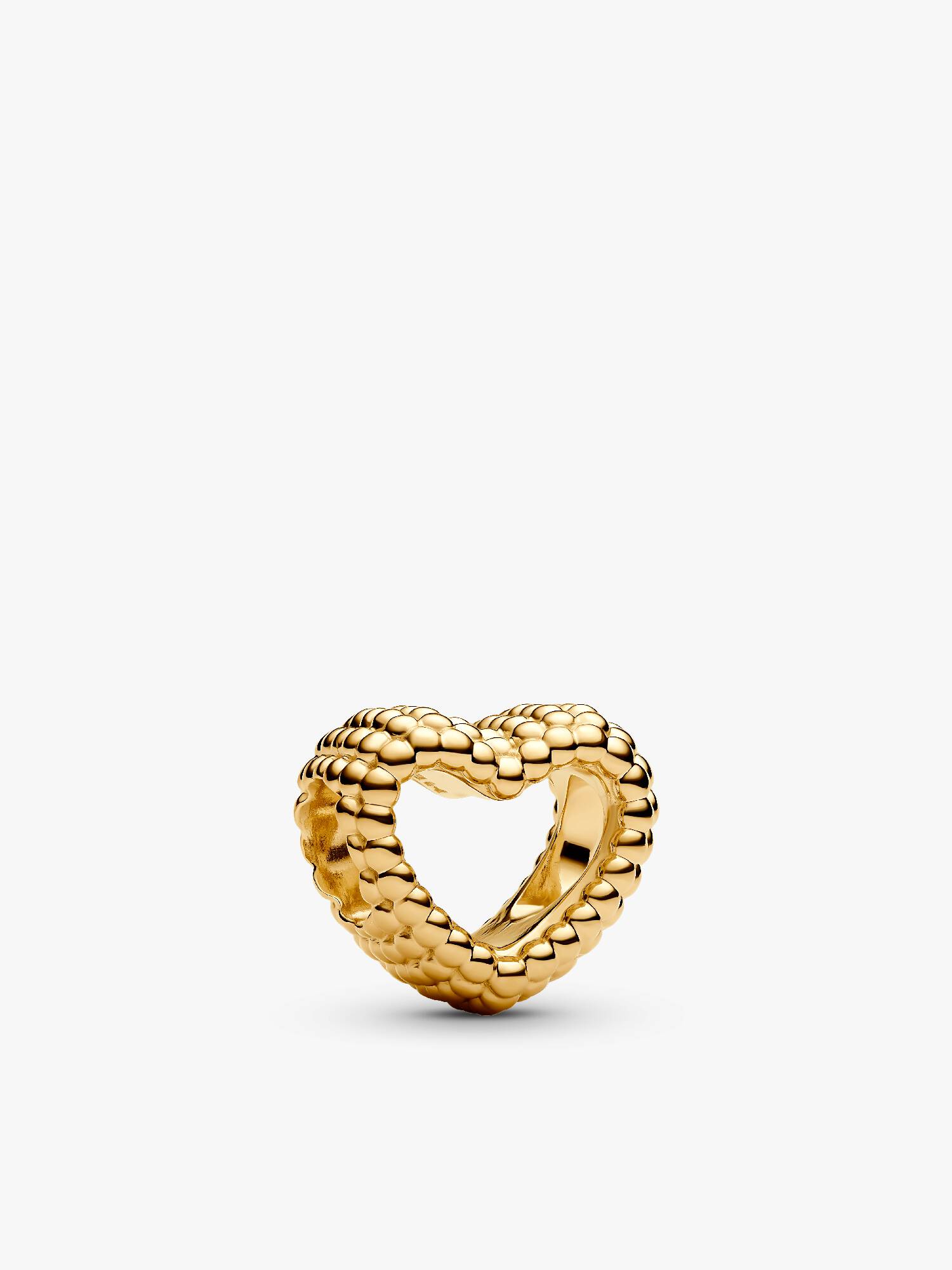 Gyöngyös nyitott szív charm