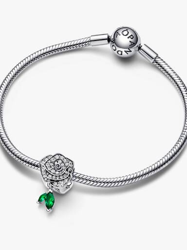 Szikrázó virágzó rózsa charm