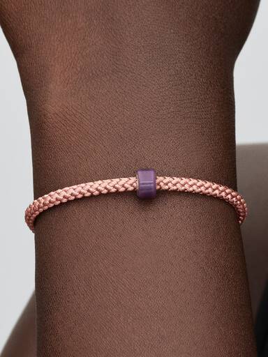 Lila muranói üveg mini charm