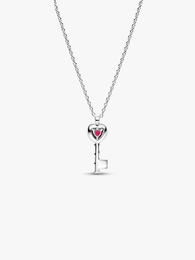 Kiemelt szíves kulcs collier nyaklánc