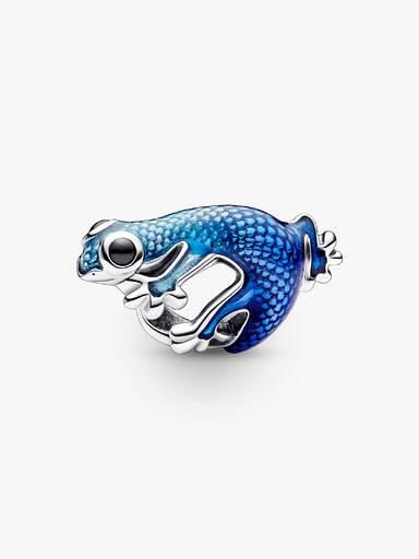 Metálkék gekkó charm
