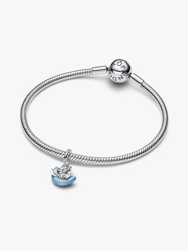 Disney Stitch foszforeszkáló hold függő charm