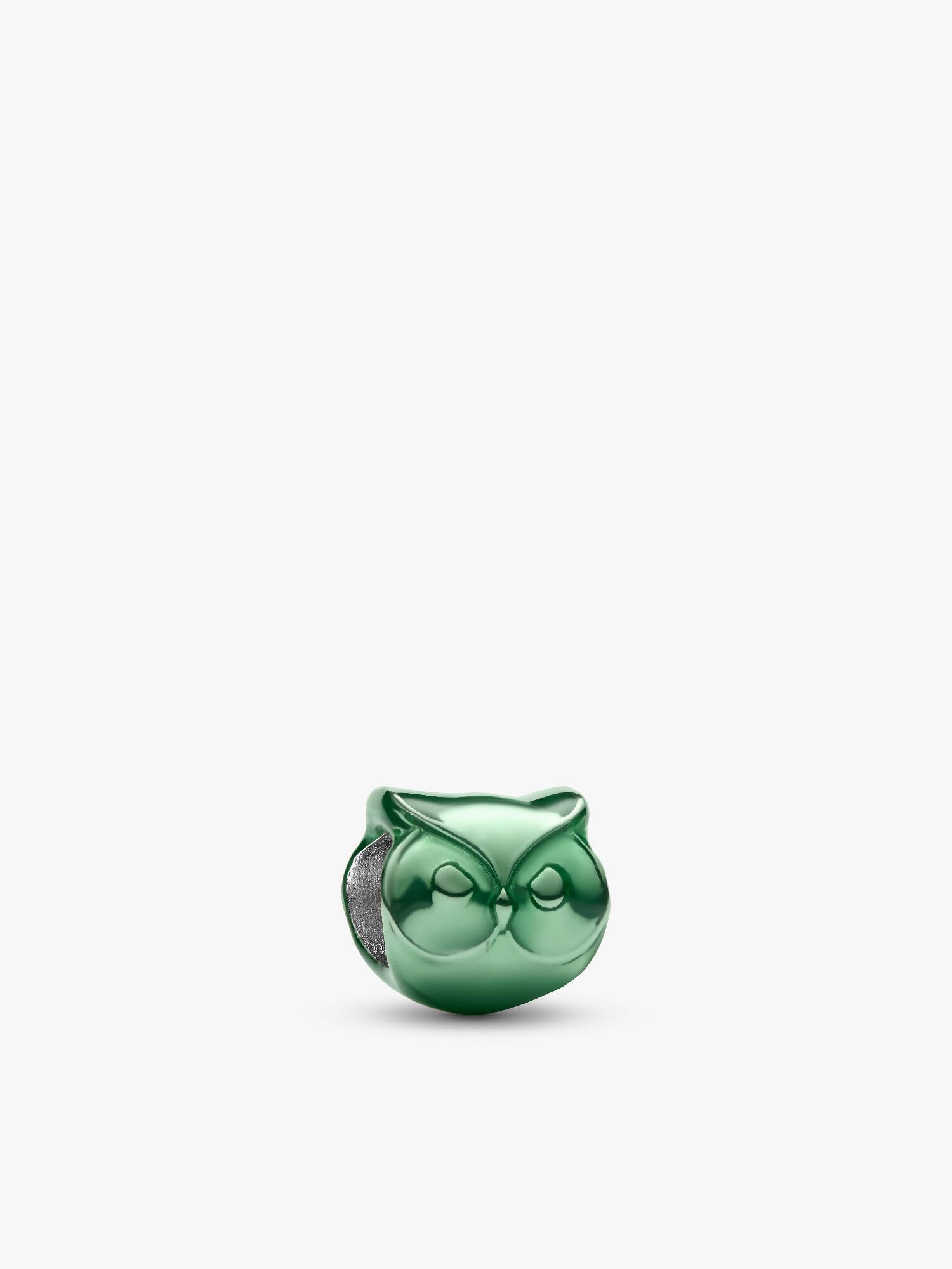 Zöld bagoly mini charm