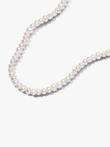 Kezelt édesvízi tenyésztett gyöngyök T-kapcsos collier nyaklánc