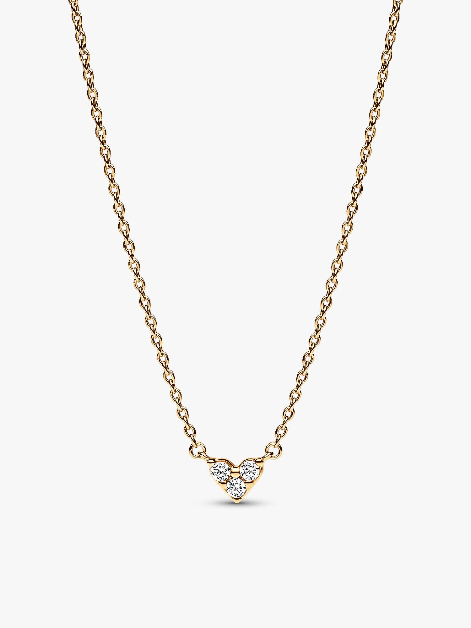Tripla köves szív collier nyaklánc
