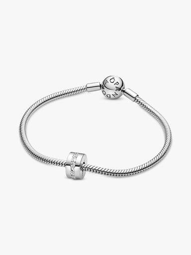 Szikrázó áttetsző sor klip charm
