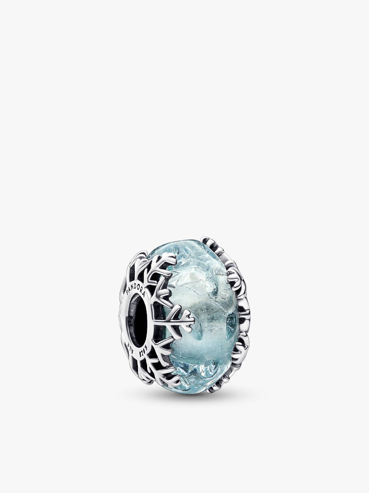 Kék hópehely muranói charm