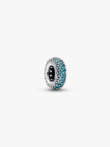 Jégkék kő spacer charm